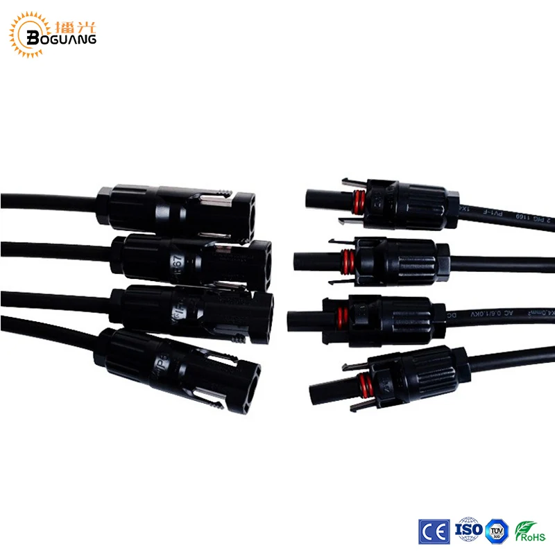 Boguang 1 пара MC4 разъем Y Тип 4 в 1 Мужской и Женский Солнечный Кабель 12 в панели солнечных батарей модуль DIY комплекты RV/морской/лагерь