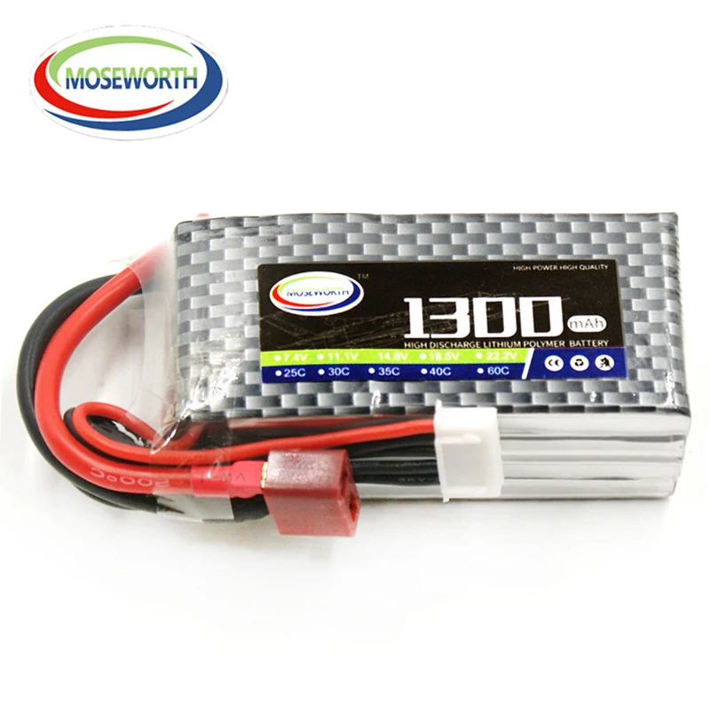 Аккумулятор Lipo 4S 14 8 в 1300 мА · ч 60C для радиоуправляемого самолета квадрокоптера