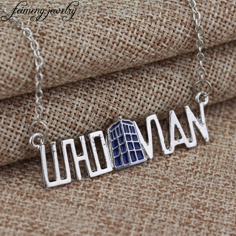 Dr Who ожерелье таинственный доктор ТАРДИС винтажная синяя полицейская | Ожерелья с подвеской -32799509896