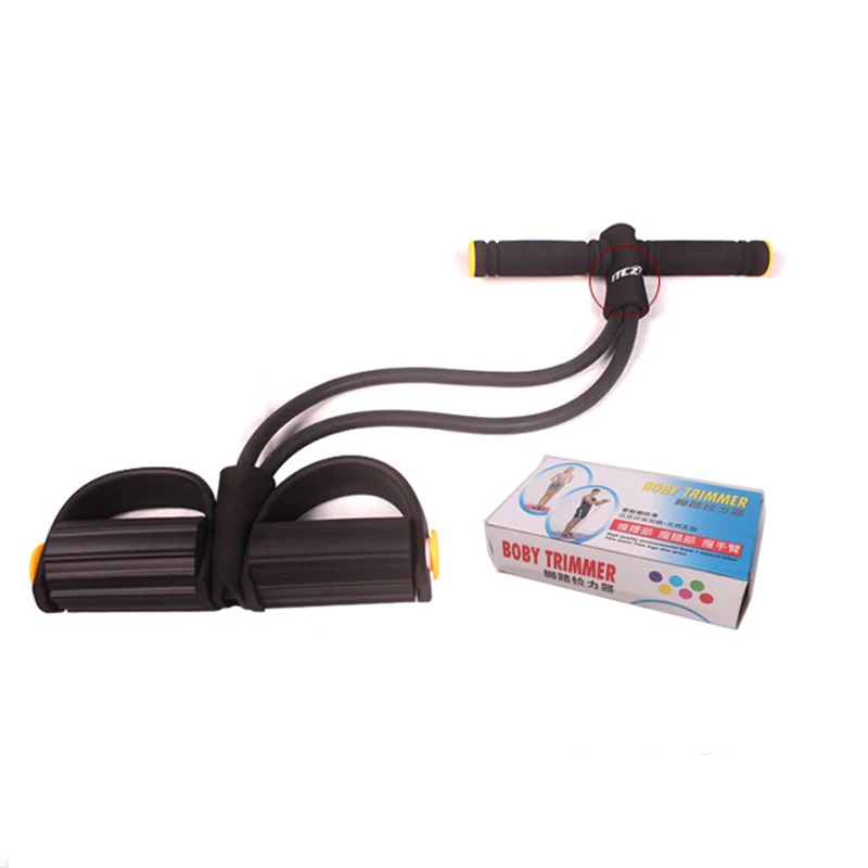 

TTCZ hot sale 2 Tube Strong Resistance Bands Latex Pedal Exerciser Women Men Sit Up Pull Ropes