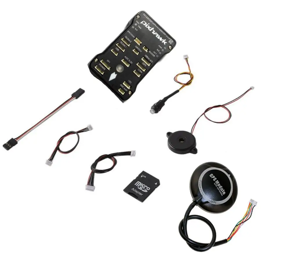 only Pixhawk 8M GPS Контроллер полета Pixhawk PX4 PIX 2.4.8 32 Bit+ Телеметрия 433/915+ M8N gps+ Minim OSD+ PM+ переключатель безопасности+ зуммер+ PPM+ IEC+ 4G SD - Цвет: only Pixhawk 8M GPS
