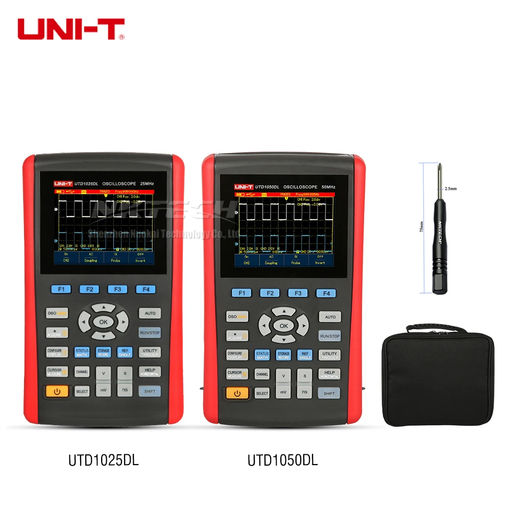 

UNI-T UTD1050DL UTD1025DL Handheld Digital Oscilloscope Scopemeter Multimeter Scope Meter TFT 2-Channel 250MS/s 12kpts 50MHz
