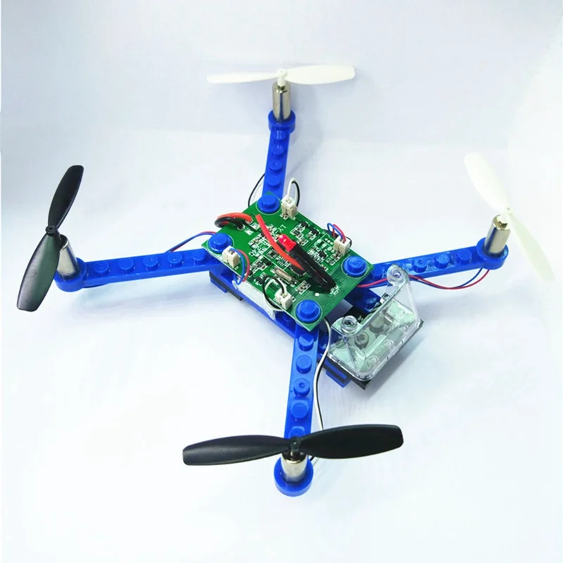 Building Block Quadcopter 3d Diy Кирпичи мини дроны игрушки для детей Rc собраны модели Drone