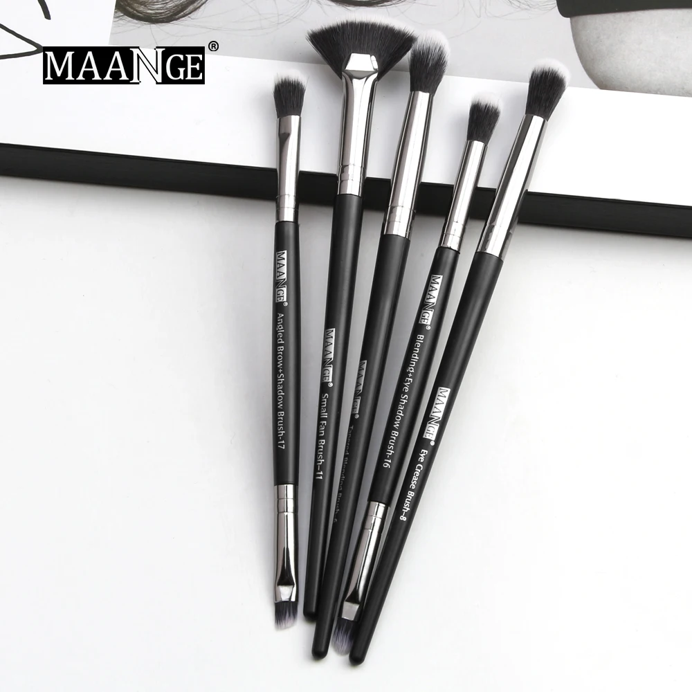 MAANGE Pro кисти для макияжа для глаз, 12 шт. в наборе, тени для век, кисти для бровей, синтетические волосы, набор кистей для макияжа, инструмент для красоты