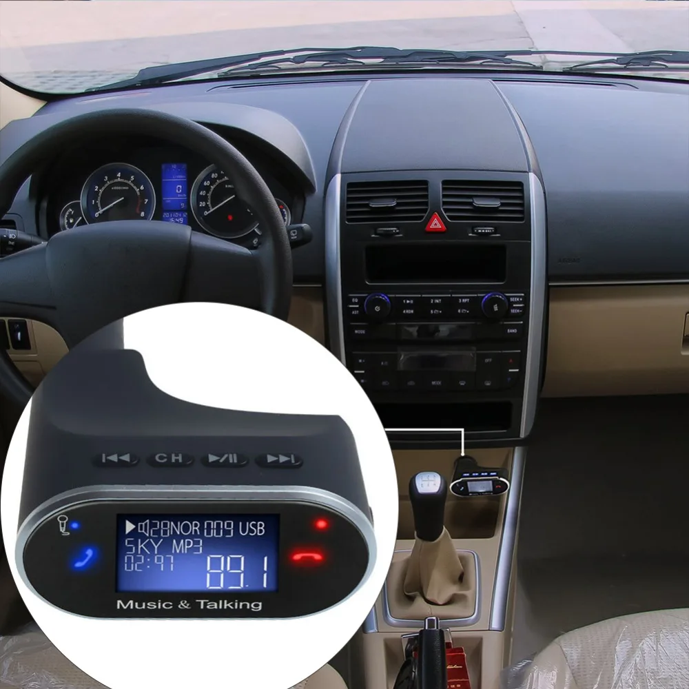 FM передатчик ЖК комплект беспроводной связи bluetooth для автомобиля mp3 плеер