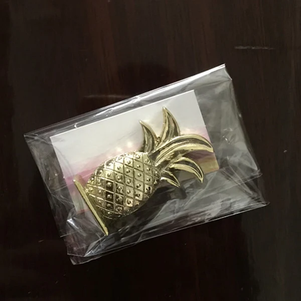 Акция 50 шт./лот Свадебные Сувениры Золотой АНАНАС держатель для карт украшение