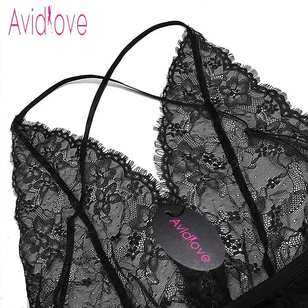 Avidlove женское нижнее белье сексуальное пижамы кружева пэчворк спагетти ремень