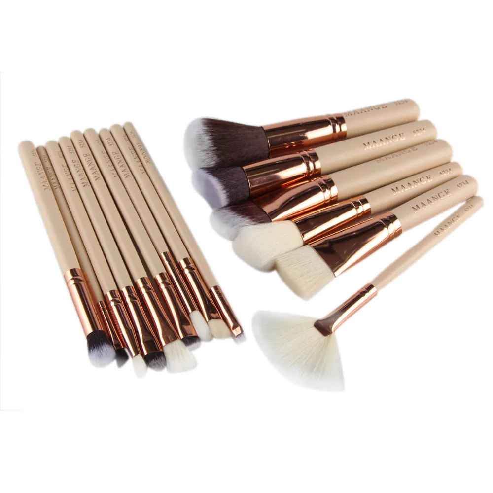 15Pcs Beauty Makeup Brushes Set Cosmetic Foundation Powder Eye Shadow Lip Blend Make Up Brush Tool Kit G417 | Красота и здоровье