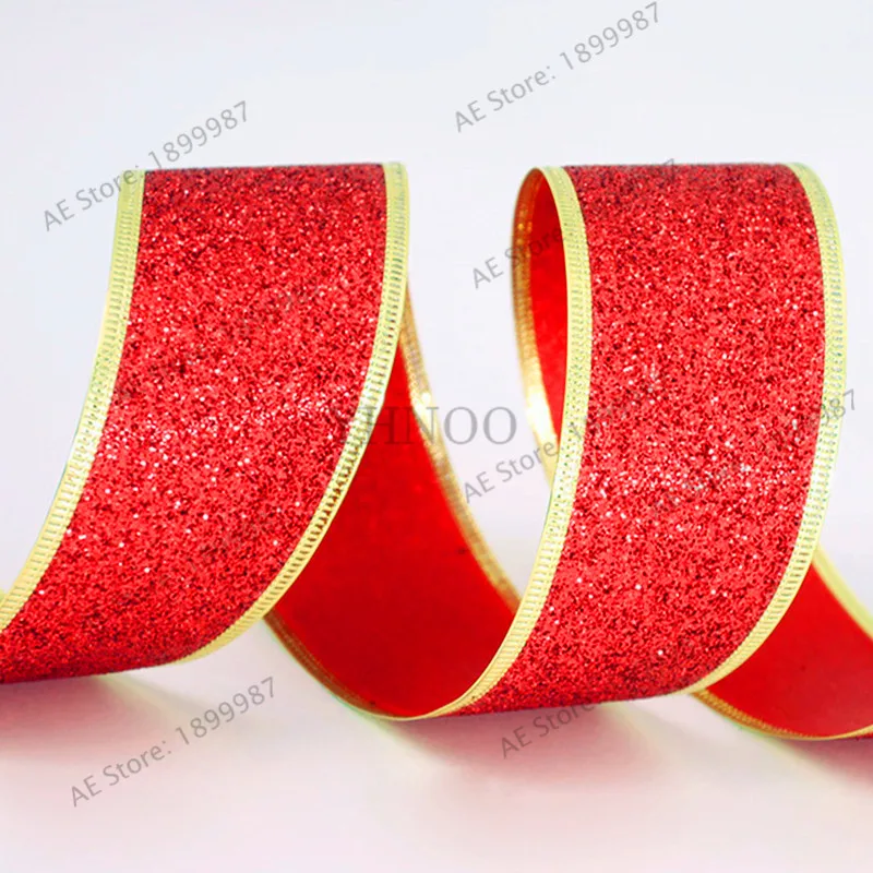 2 метра в длину Рождественская Елка декоративная лента красного цвета высокого