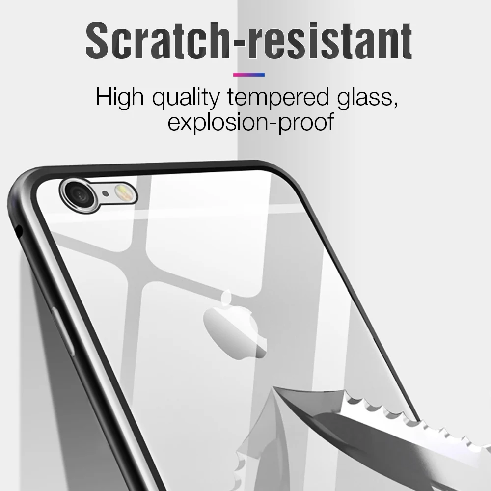 Магнитный металлический чехол KISSCASE для iPhone X 6 6S 7 8 Plus магнитные чехлы из