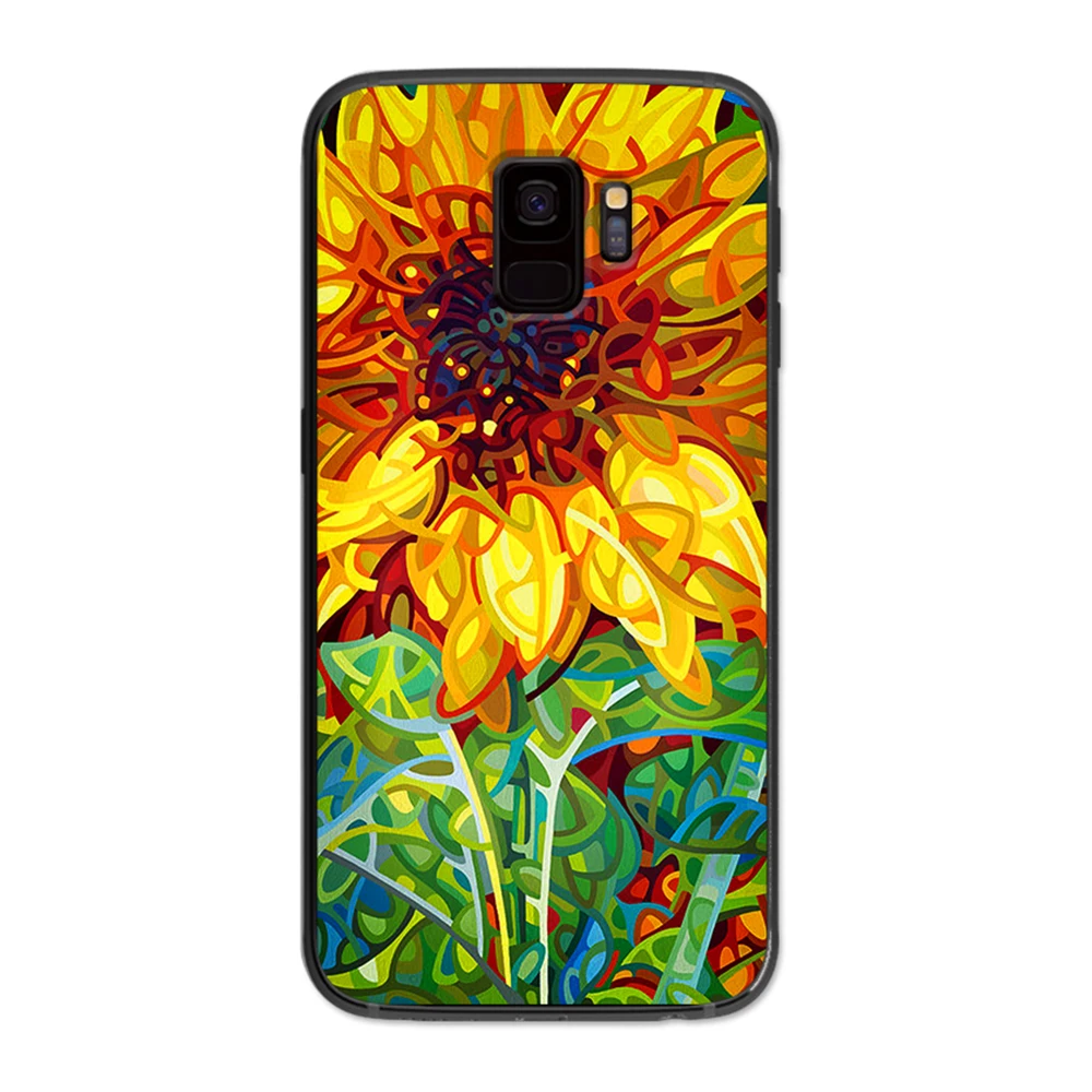 Подсолнечное масло живопись psychedelic губы для Samsung Galaxy A5 A6 A7 A8 A9 2017 2018 2019 Plus M10 M20 M30