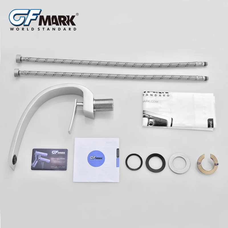 GFmark Basin Faucets Bathroom Mixer Tap Brass Washbasin Faucet Single Handle Hole Modern Chrome Crane For | Обустройство дома