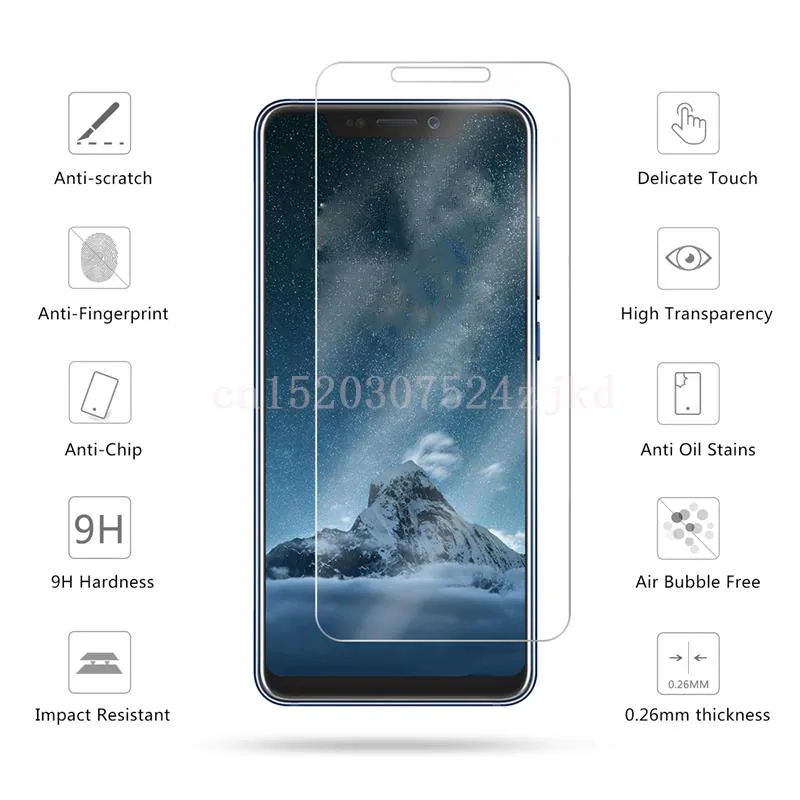 2.5D 0 26 мм 9H Премиум Закаленное стекло для ZTE Axon 9 Pro Защитная пленка экрана |