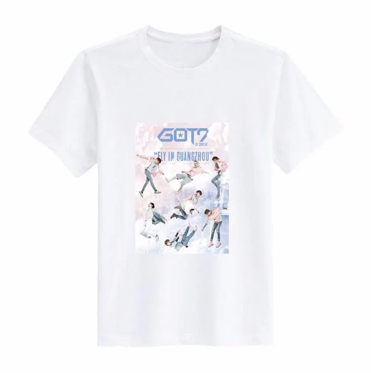 GOT7 Kpop футболка топ FLY IN Сеульский 3XL плюс размер мужская женская Bambam Mark Jackson