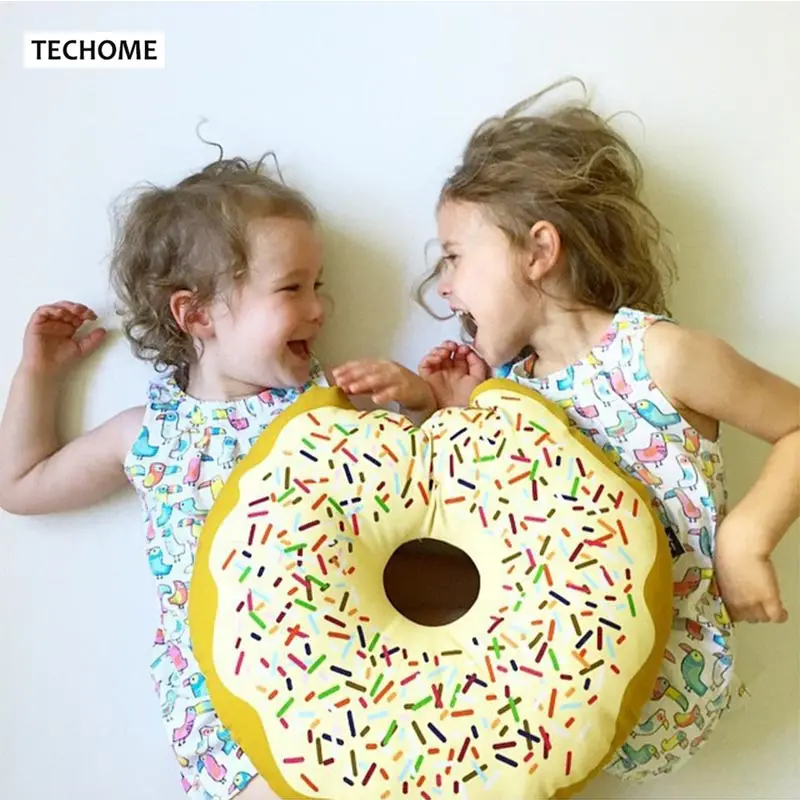 Детская подушка в виде пончиков декоративная новый стиль милая форма для девочек