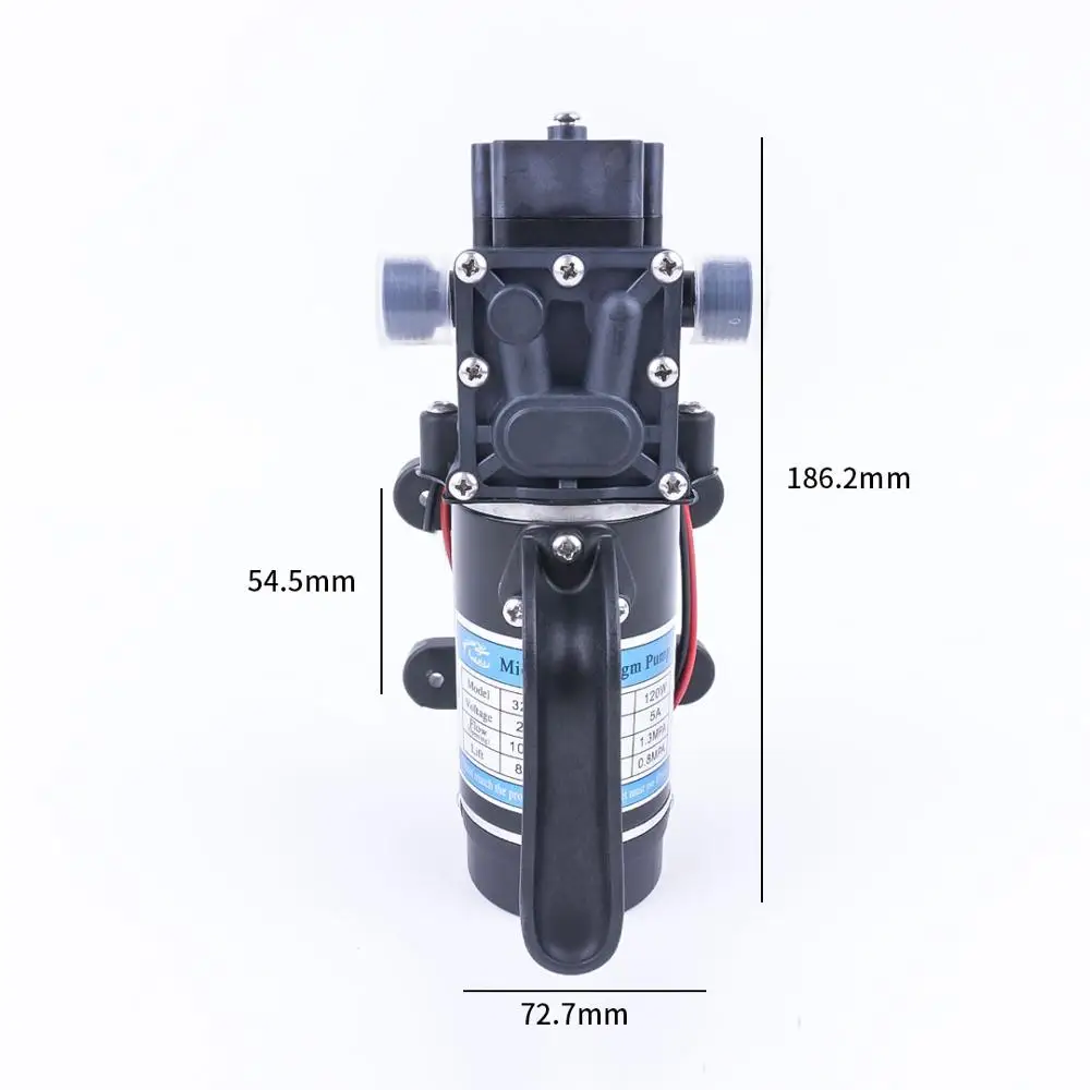 24V 120W 130PSI 10L/мин для сада с автоматическим переключателем электрическая водяная пленка высокого Давление самовсасывающий насос - Напряжение: 24V 120W