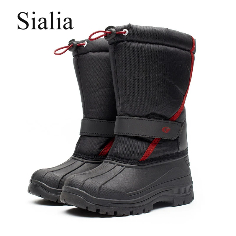 Зимние детские сапоги для мальчиков и девочек Sialia теплые плюшевые до середины