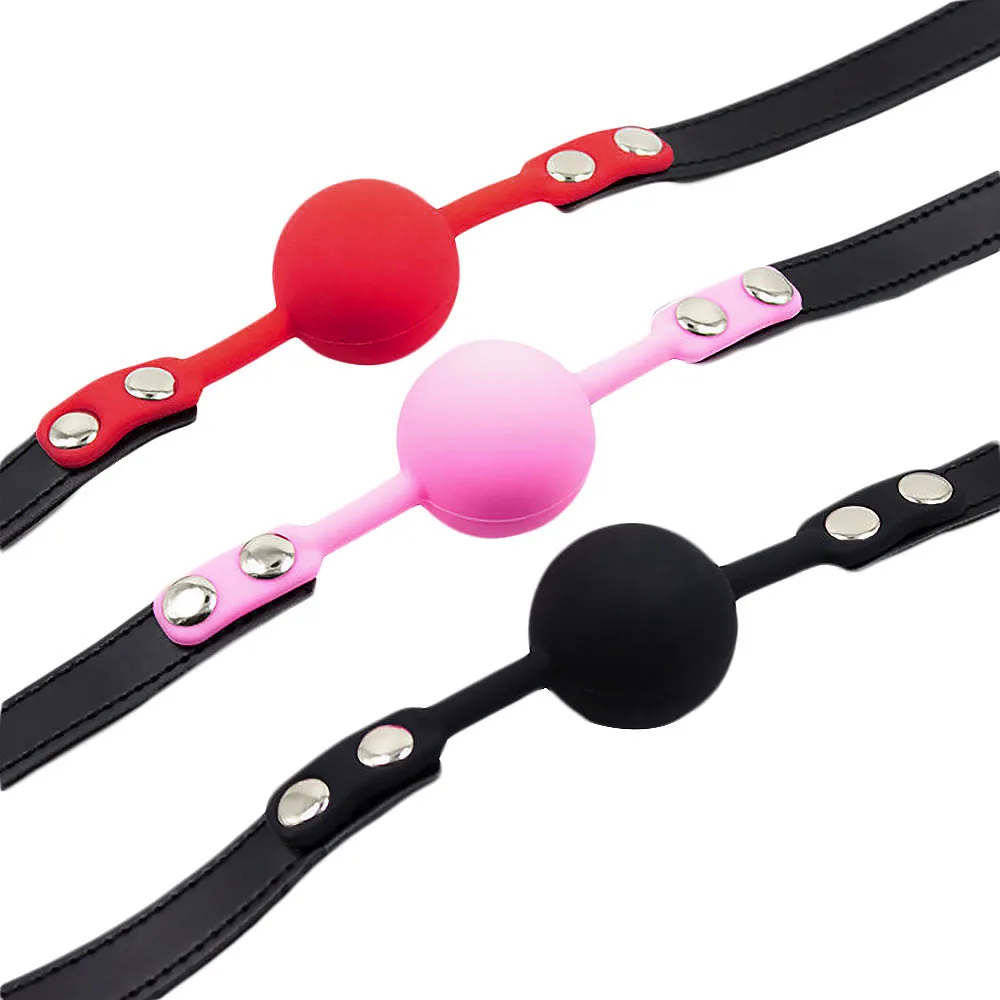 Fetish Erotic Silicone Mouth Gag Ball Leather Bondage Restraint Strap Sex Toy | Красота и здоровье