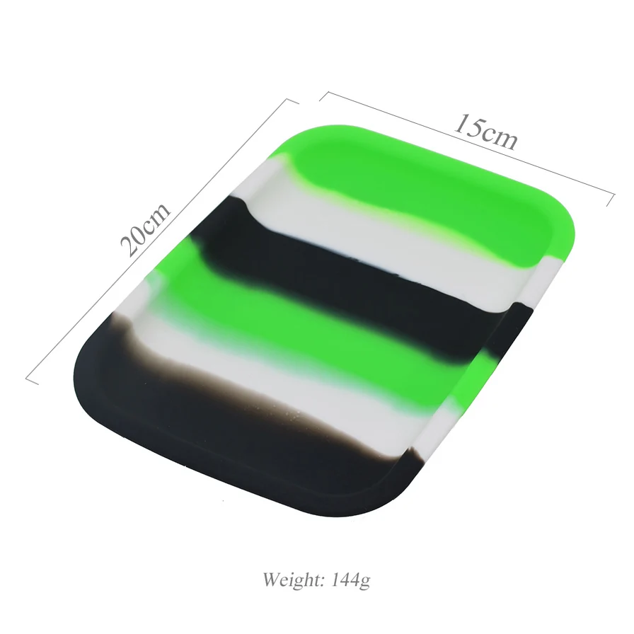 

5pcs Silicone tray rolling trays S size Silicon Jar Container Dish Wax Dab Cigarette disk Smoking Accessories silicone pallet