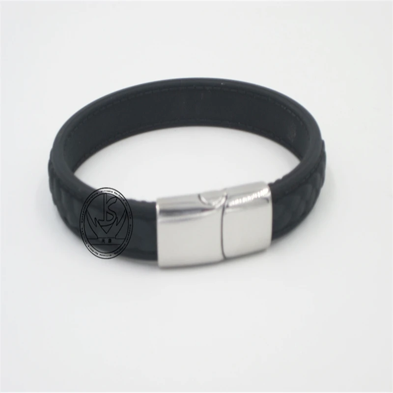 Мужской браслет из нержавеющей стали магнитный с пряжкой в стиле панк Бесплатная