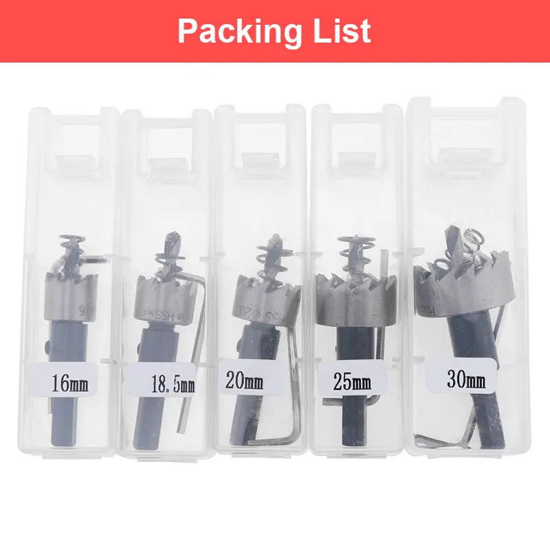 5 шт./компл. Кольцевые пилы для дерева твердосплавные сверла из высокопрочной