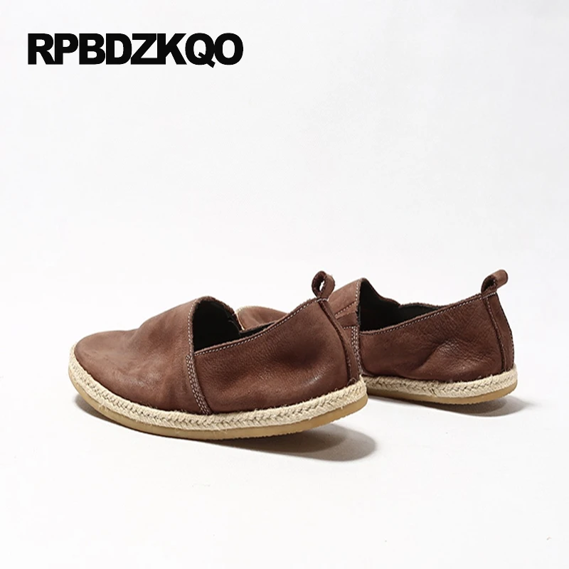 эспадрильи лето коричневый комфорт настоящая кожа твердый Коровьей кожи тканый