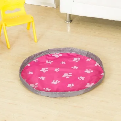 75cm dark pink BAKINGCHEF/сумка для хранения детских игрушек, детские игровые коврики на шнурке, напольный коврик, походный органайзер, ковровые сумки, аксессуары - Цвет: 75cm dark pink