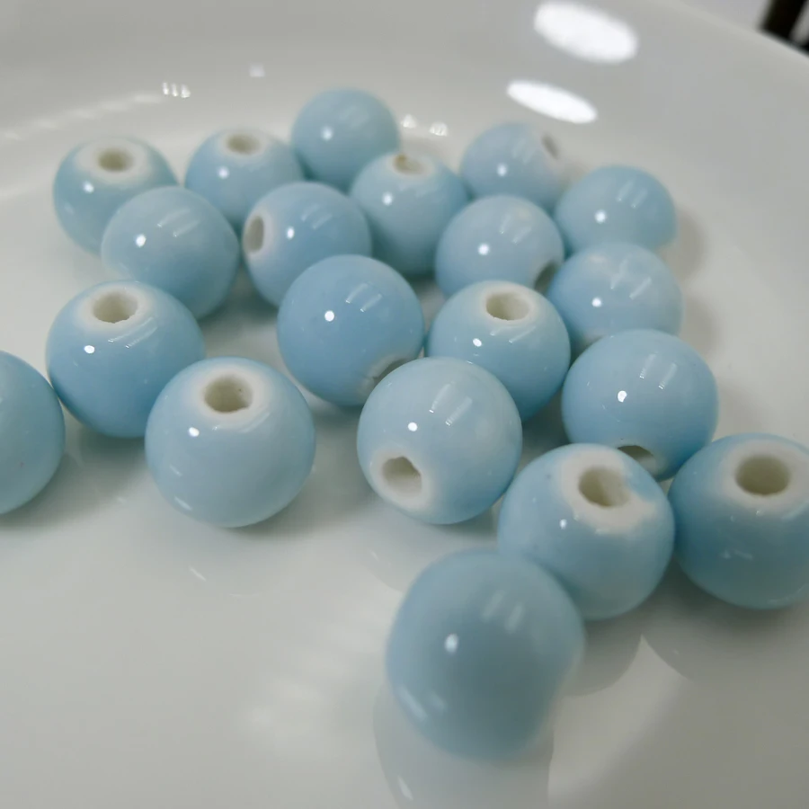 Бусины из фарфора бисер сплющенный Цзиндэчжэнь 10 #40 шт. для изготовления