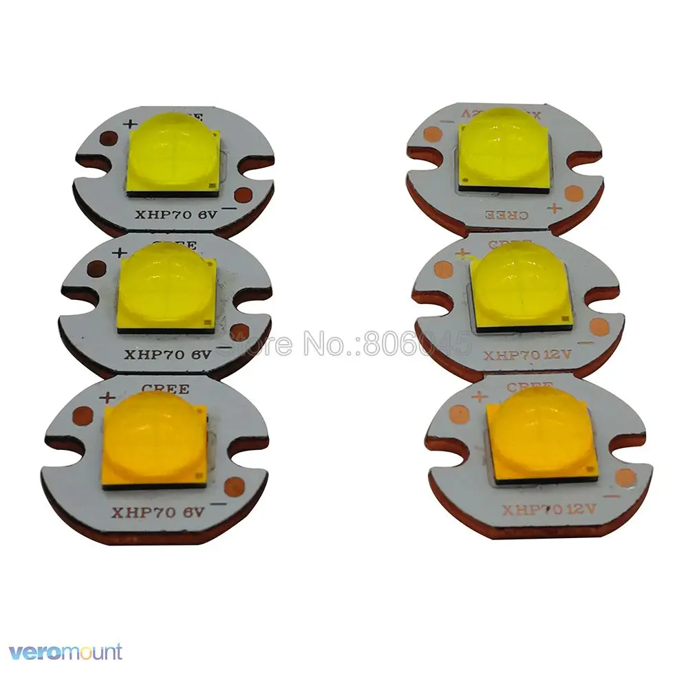 CREE XHP50 XHP50.2 XHP70 XHP70.2 2-го поколения холодный белый нейтральный белый теплый белый светодиодный излучатель 6 в 12 В с 16 мм 20 мм медной печатной платой