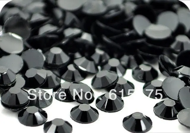 

3mm Jet Black Color SS10 crystal Resin rhinestones flatback,Free Shipping 100,000pcs/bag