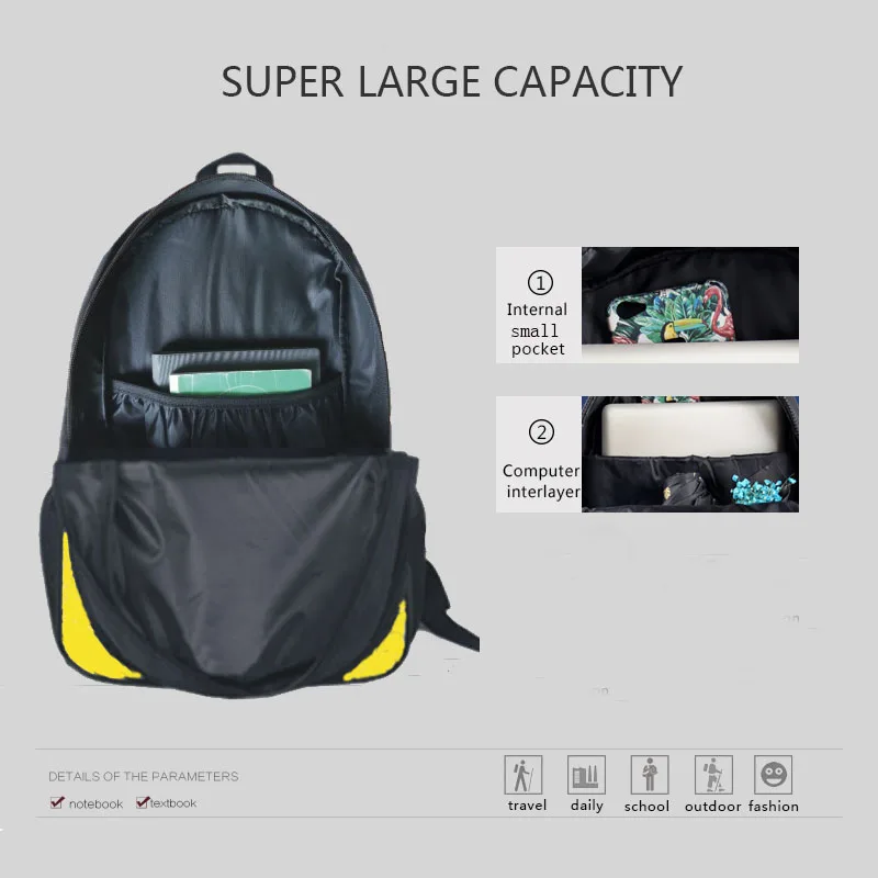 Рюкзак с принтом для девочек 16 дюймов цветной школьный рюкзак