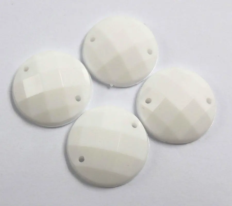 Хороший поставщик белые стразы 16 мм Круглый со стразами для платья Швейные