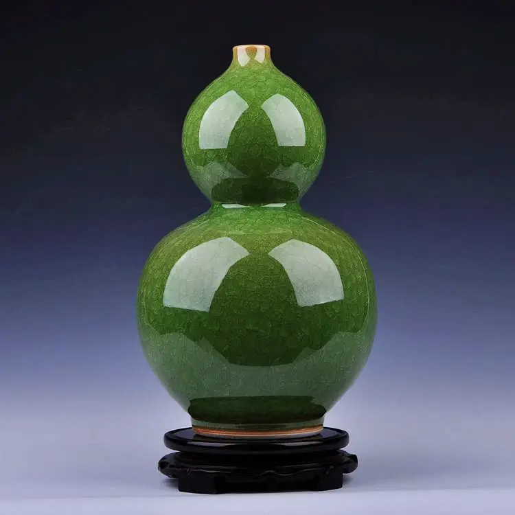 Jingdezhen ceramics kiln high-end antique jade ice sheet film classic modern living room decoration vase | Дом и сад