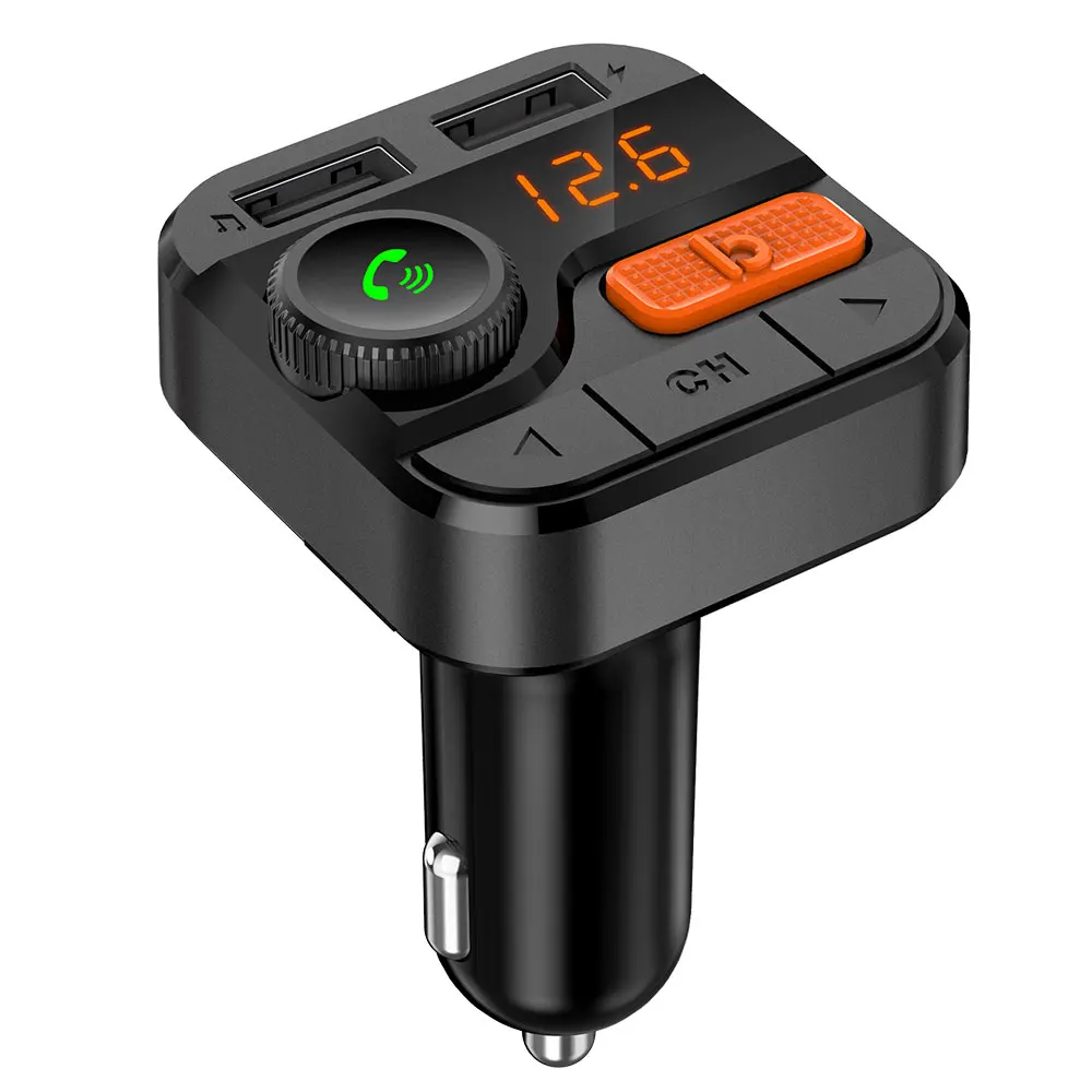 Vehemo двойной USB fm-передатчик Громкая связь Bluetooth бас MP3 гарнитура Электроника 2.4A+ 1A портативный плеер аудио Смарт Alpine