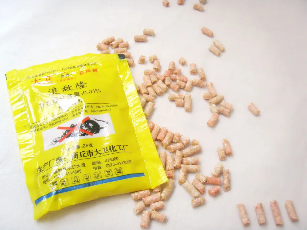 25 г/пакет эффективной мыши и крысы tetramine killing bait мышеловка крыс ловушка вредителей крыс