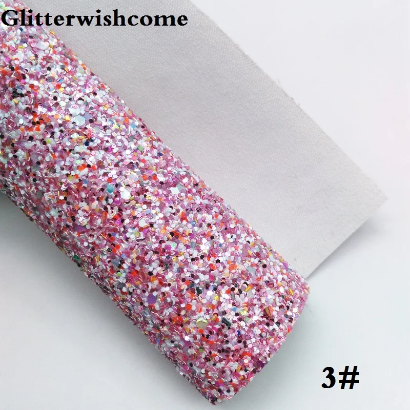 3 Glitterwishcome 21X29 см A4 размер винил для бантов массивный блеск кожа Fabirc искусственная кожа листы для бантов, GM181A - Цвет: 3