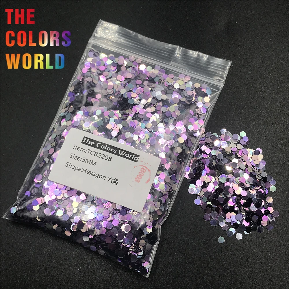 

TCB2208 Hexagon Shape Metallic Luster Colorful Series Nails Glitter Nail Art Decoration Makeup Body Glitter Henna Handwork DIY