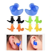 1 pair silicone swimming earplugs waterproof dustproof spiral soft swim ear plugs clips diving water sports swimming accessories