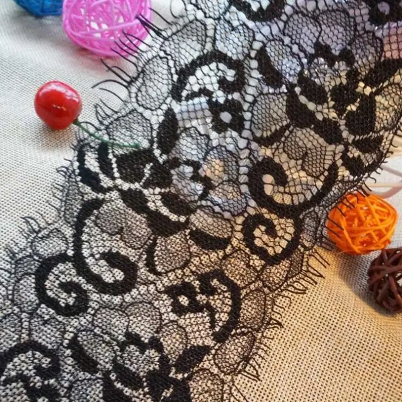 9 см 3 ярдов DIY косплей Кружева Вышивка французские ресницы кружевная лента швейная нижнее белье украшение отделка аксессуары ручной работы