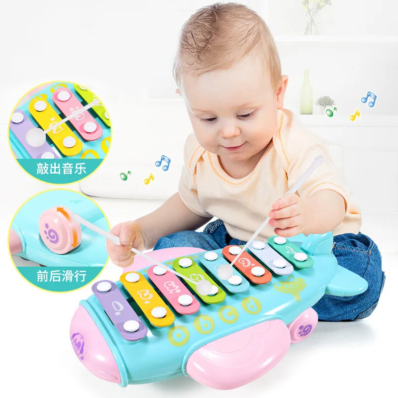Детские Красочные Glockenspiel ксилофон ударный музыкальный инструмент обучающая