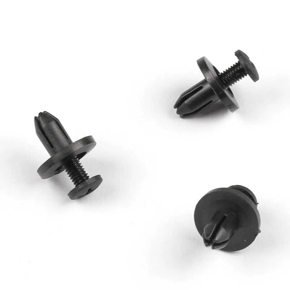 100Pcs Auto Bumper Fastener 6mm Hole Rivet Retainer Push Engine Cover for Fender Car Door Trim Panel Clip Fasteners for Toyota
