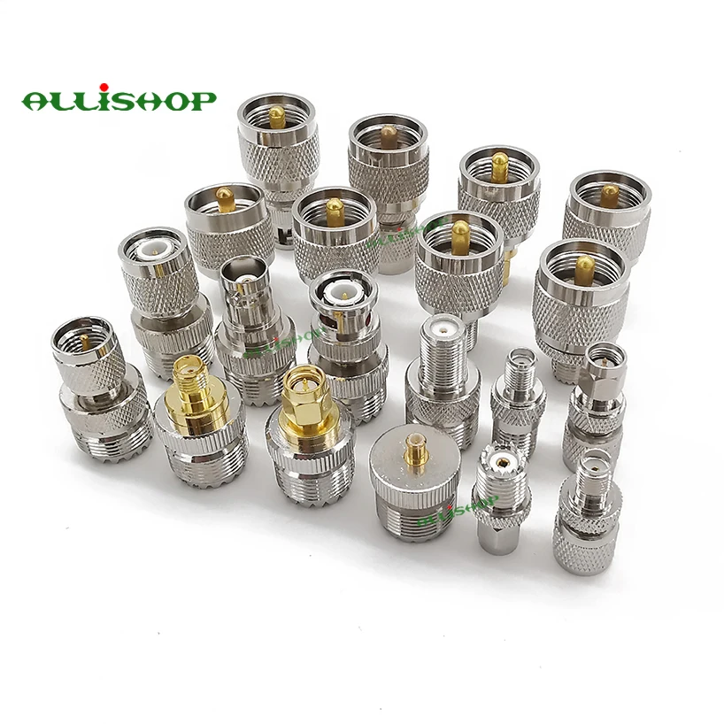 Комплект мини адаптеров UHF PL259 SO239 20 типов в SMA/BNC/MCX/FME/F/TNC/Mini RF коаксиальный адаптер