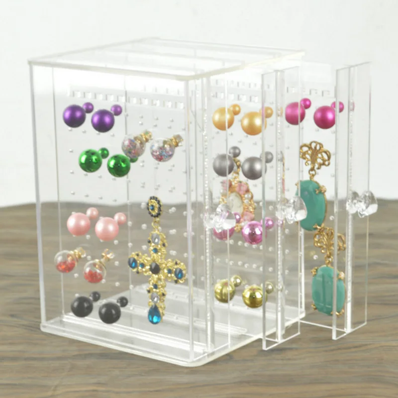 New Acrylic Drawer Design Jewelry Box High Quality Earring Necklace Storage Organizer Pendant Locket Jewellery Stand Case Clear