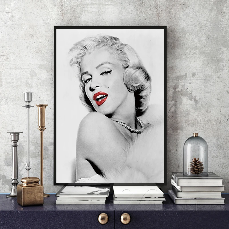 Marilyn Monroe Sexy Lips Nordic Style Canvas Painting Art Wall Pictures For Living Room Home Decor HD Posters And Prints | Дом и сад