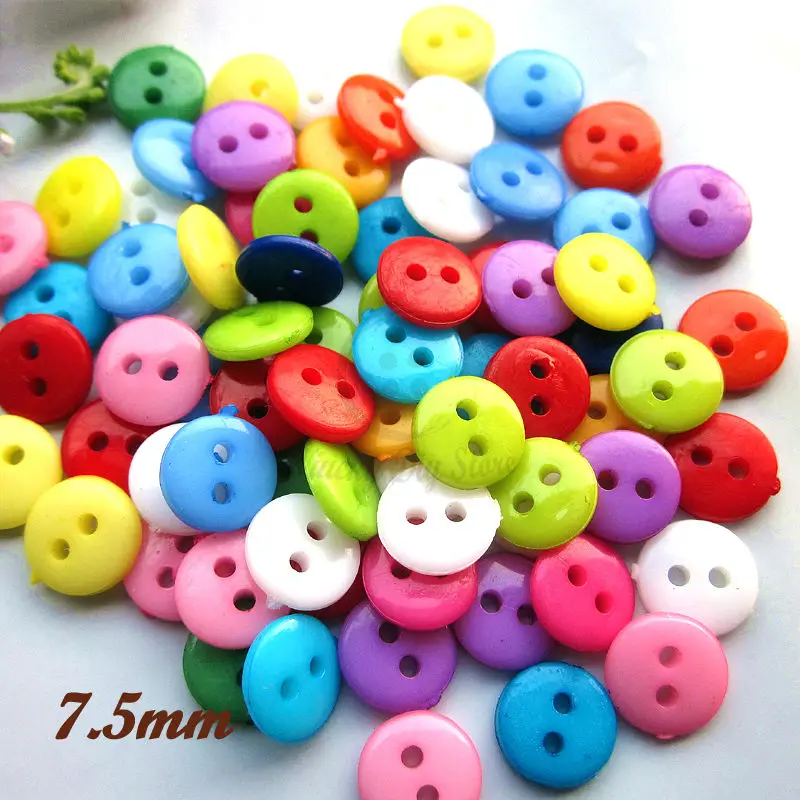 Круглые цветные пластиковые пуговицы для рукоделия 480 шт. 17 7 5 мм 2 отверстия шитья