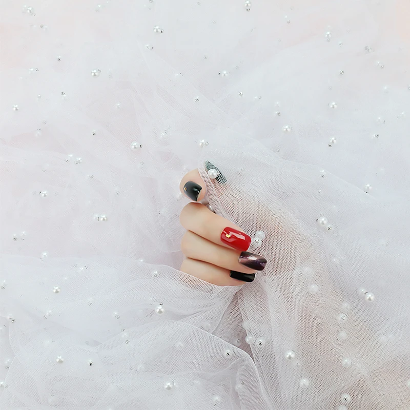 Тканевый фон для фотосъемки INS с жемчужинами и марлей реквизит фотостудии