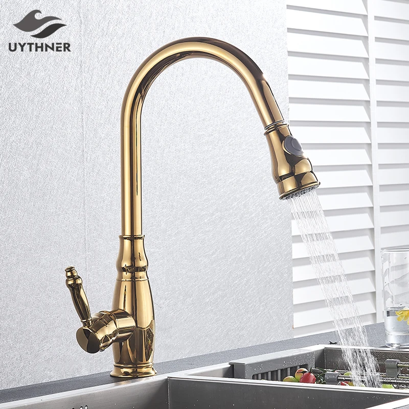 Кухонный Смеситель Uythner кухонный кран из матового никеля для горячей и холодной
