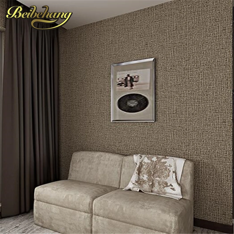 

beibehang papel de parede,Classic brown flax grain green living room restaurant full of wallpaper paste anyway wall paper