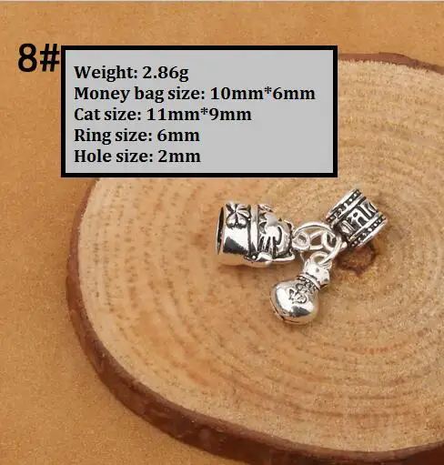 Style 8 925 Серебряный лист Шарм DIY браслет Шарм на удачу Шарм ювелирные изделия небольшой кулон - Окраска металла: Style 8