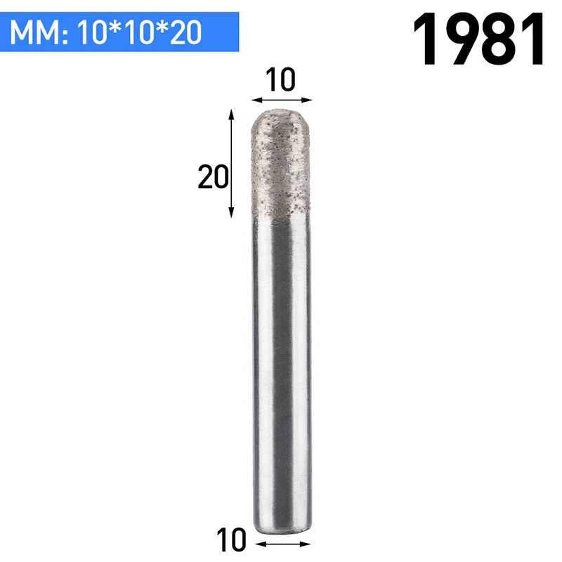 1981 HUHAO 1 шт. Камень Гравировальный Бит камень машина резак ЧПУ маршрутизатор бит для камня резьбы инструмент гальванический Алмазный маршрутизатор бит - Длина режущей кромки: 1981